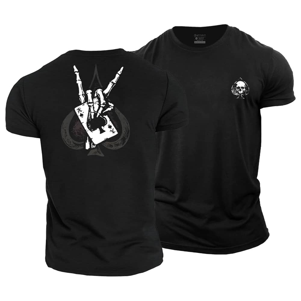 Skull Poker Cotton T-Shirt