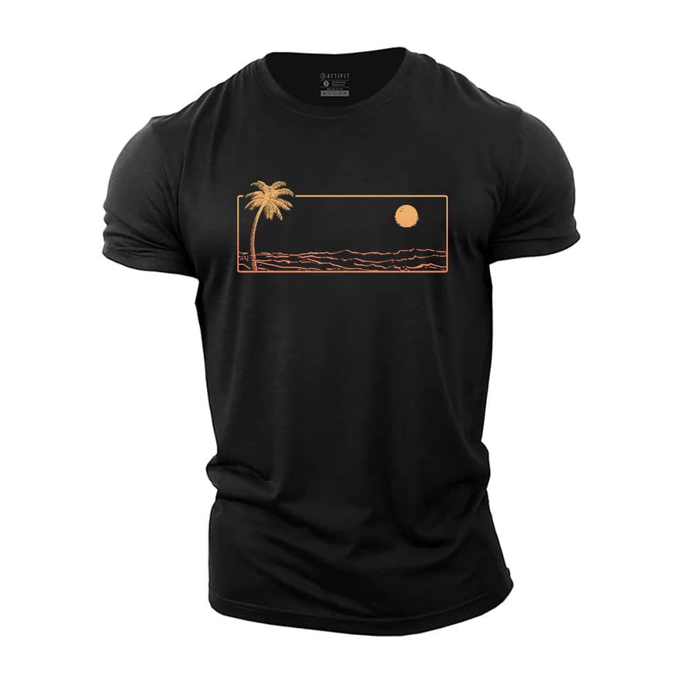 Sunset Sea Cotton T-Shirt