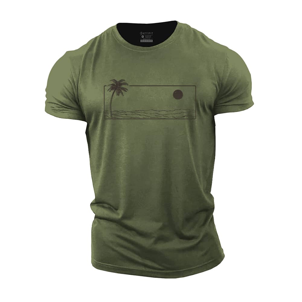 Sunset Sea Cotton T-Shirt