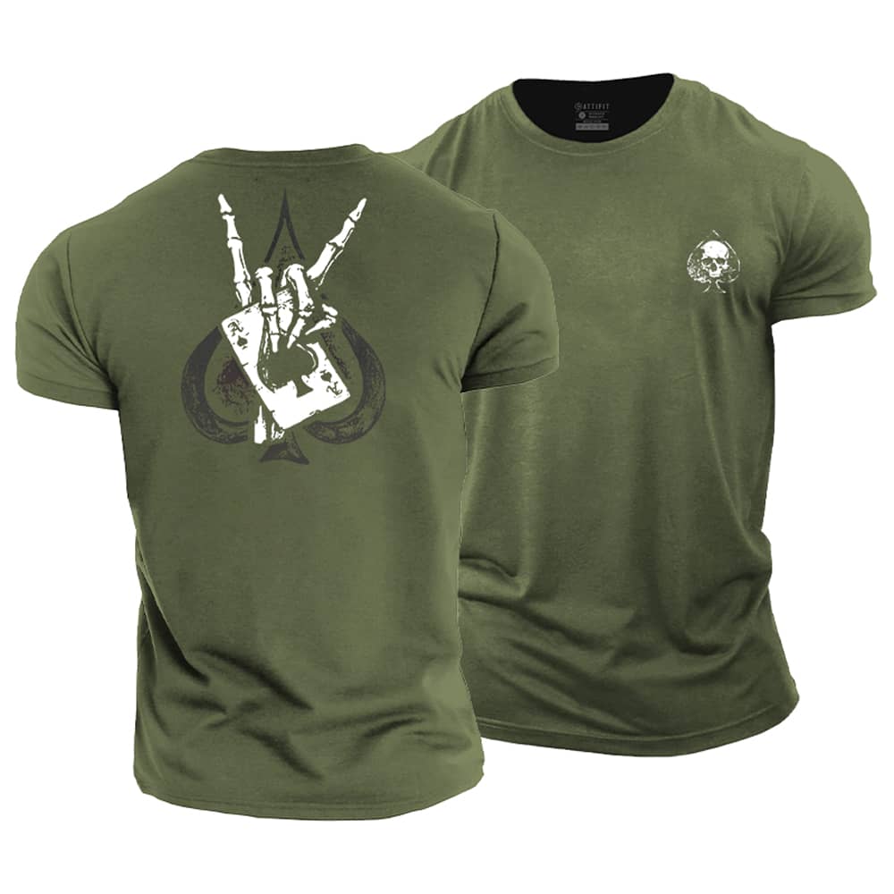 Skull Poker Cotton T-Shirt
