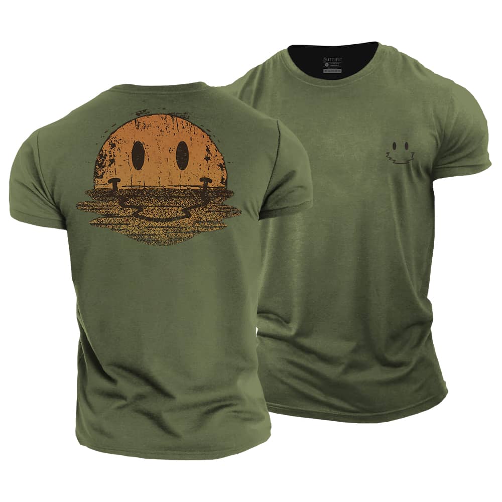 Smiley Reflection Cotton T-Shirt