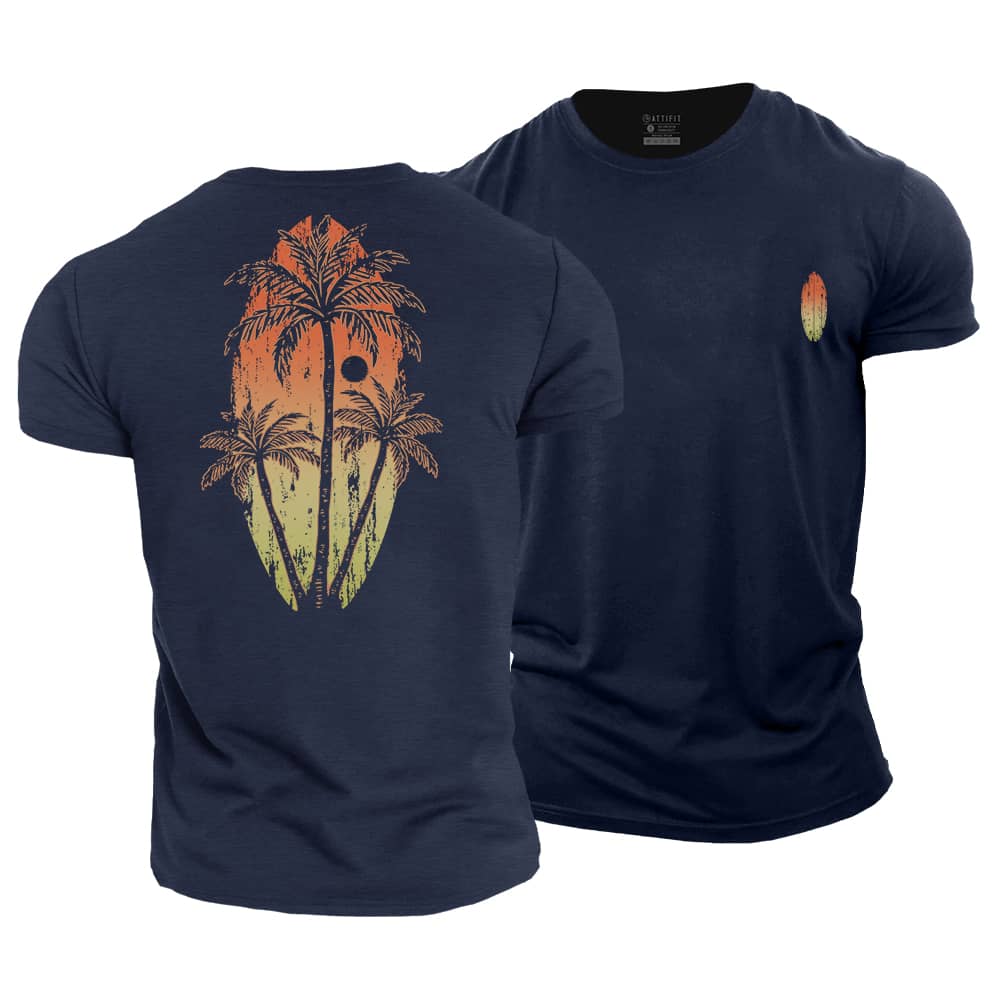Surfboard Palm Cotton T-Shirt