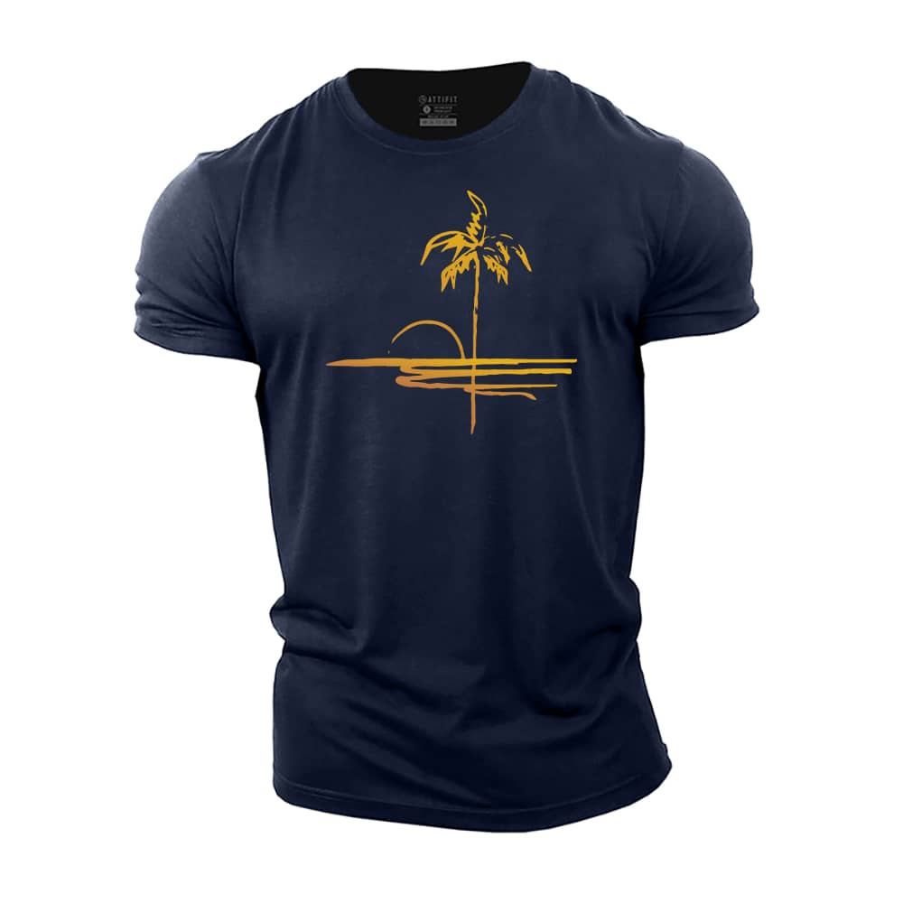 Simple Beach Cotton T-Shirt