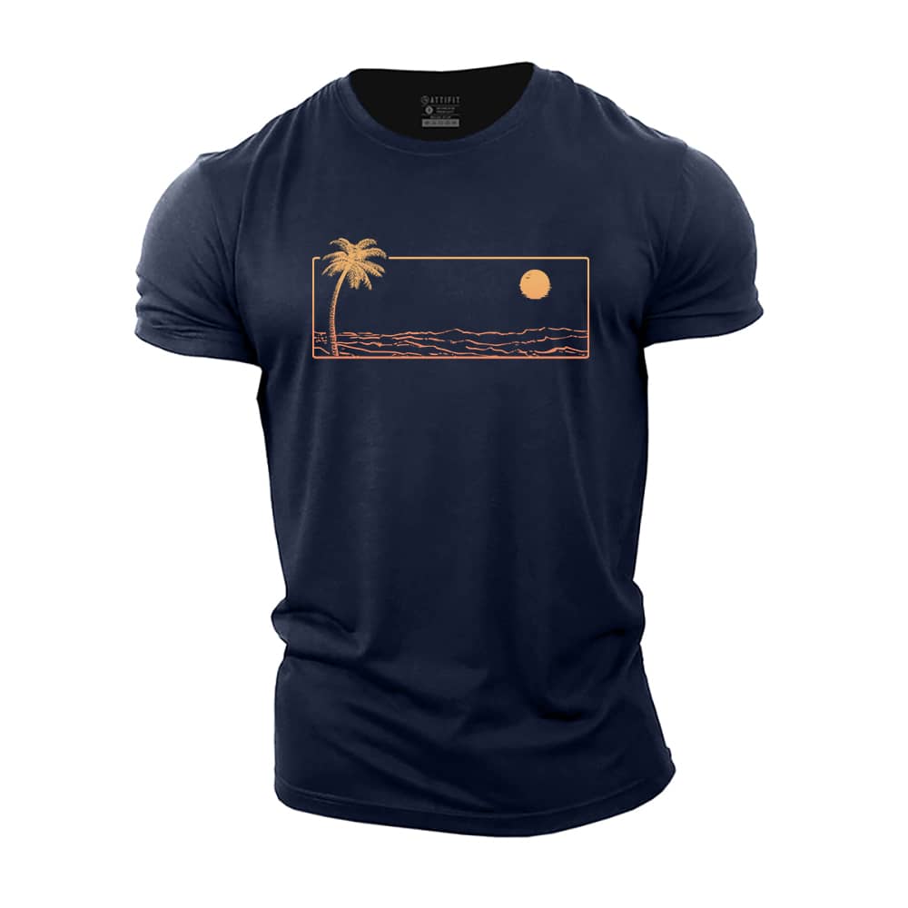 Sunset Sea Cotton T-Shirt