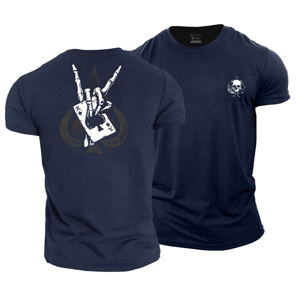 Skull Poker Cotton T-Shirt
