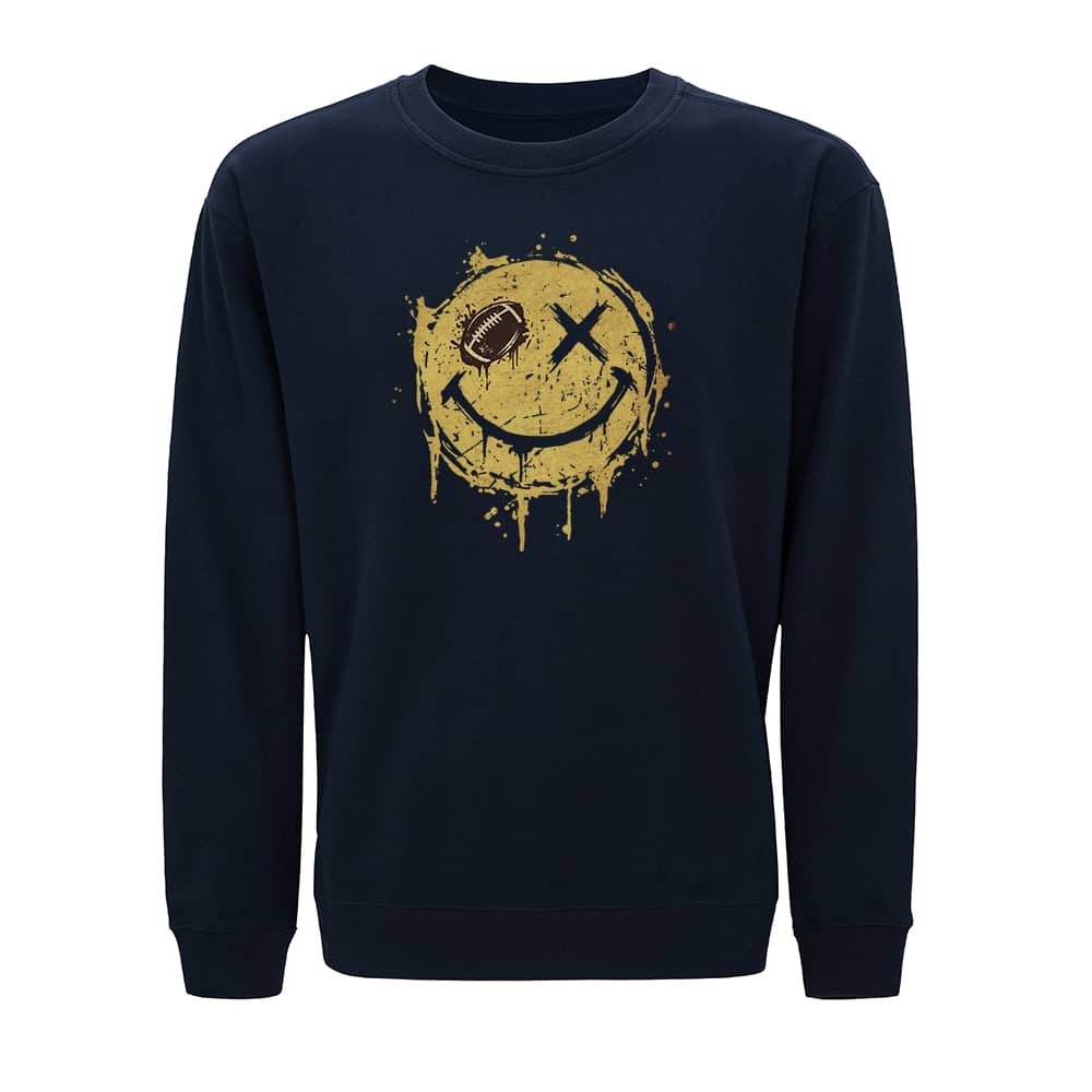 Smiley Football Crewneck Sweatshirt