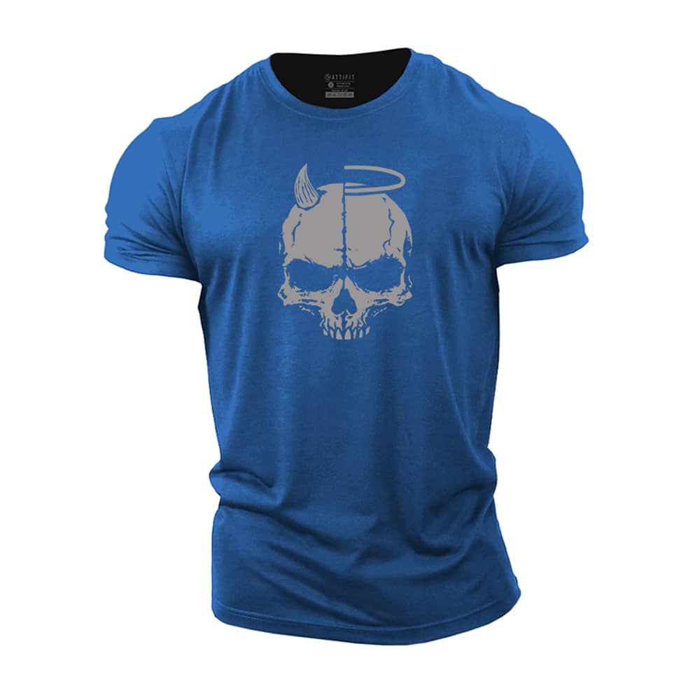 Devil Angel Skull Cotton T-Shirt