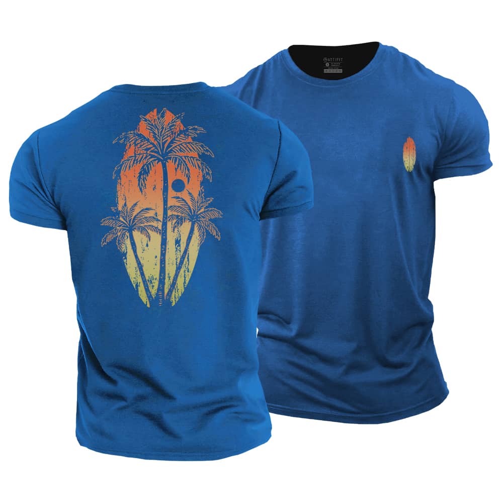 Surfboard Palm Cotton T-Shirt