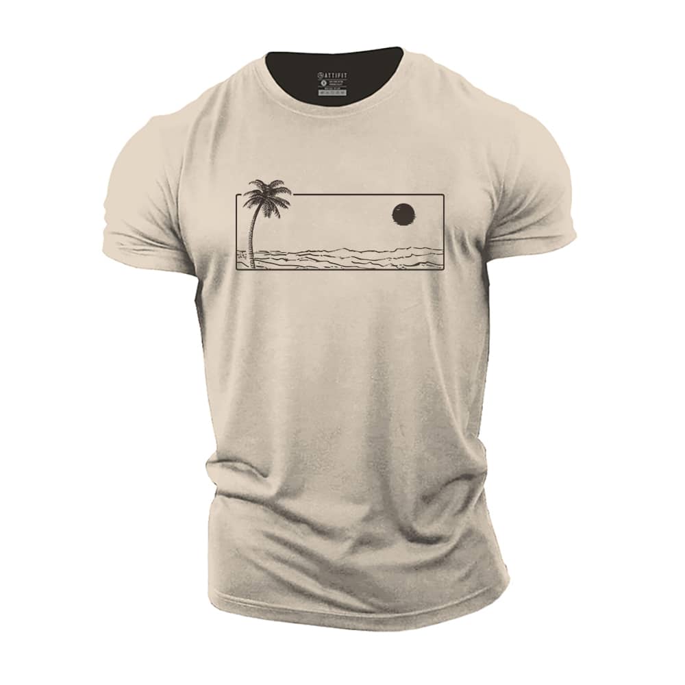 Sunset Sea Cotton T-Shirt
