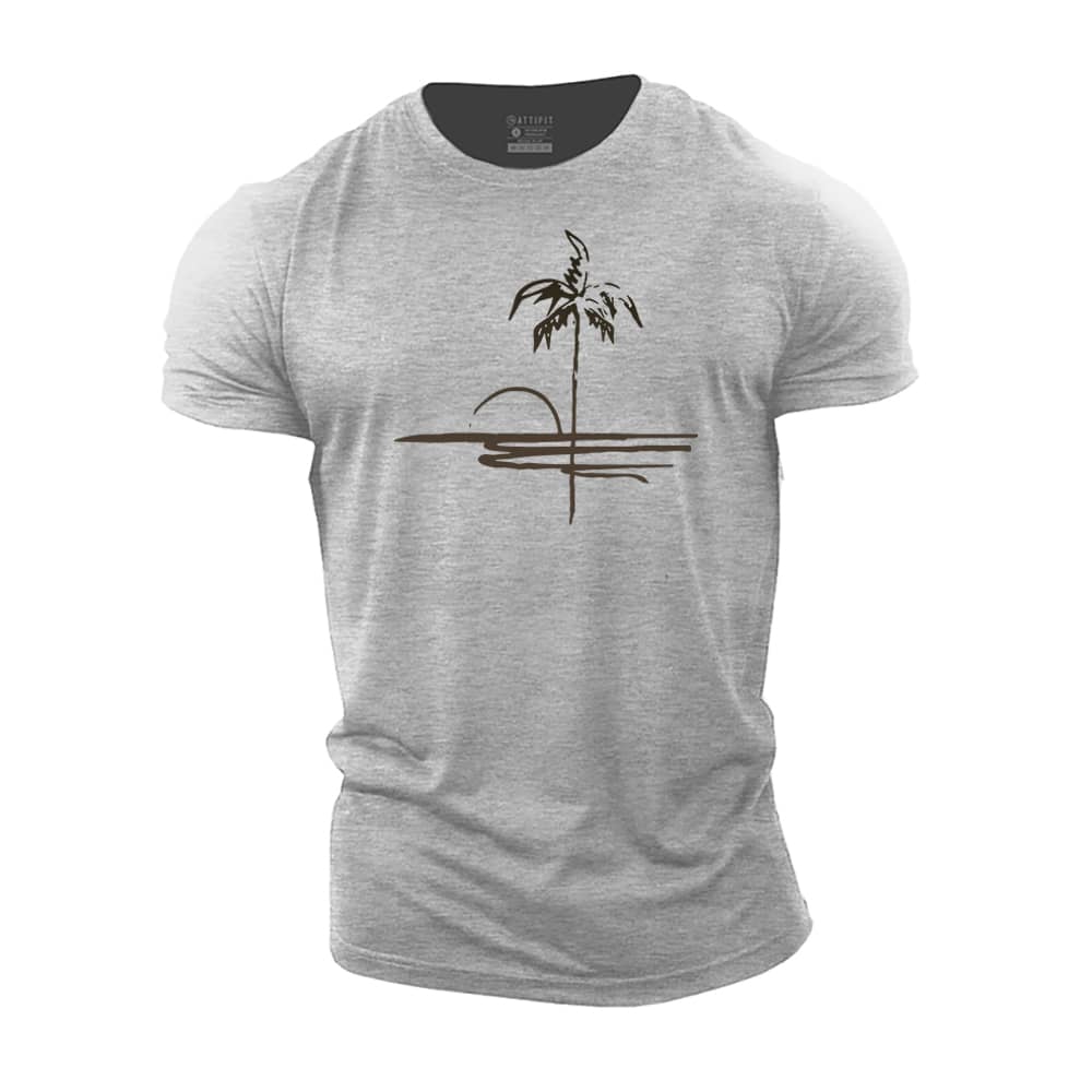 Simple Beach Cotton T-Shirt