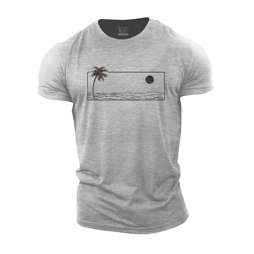 Sunset Sea Cotton T-Shirt