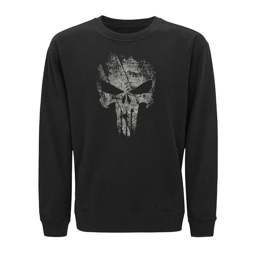 Broken Punisher Skull Crewneck Sweatshirt