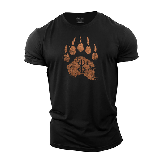 Berserker Rune Bears Paw Cotton T-Shirt