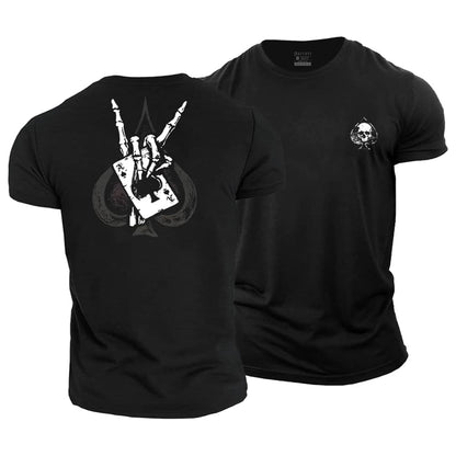Skull Poker Cotton T-Shirt
