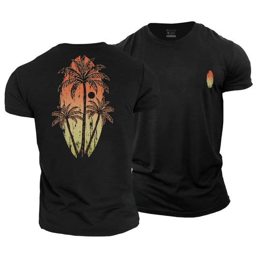 Surfboard Palm Cotton T-Shirt