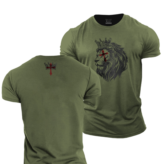 Lion Cross Cotton T-Shirt