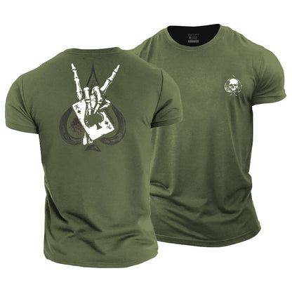 Skull Poker Cotton T-Shirt