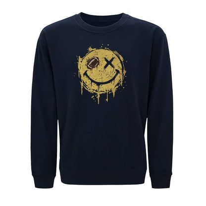 Smiley Football Crewneck Sweatshirt