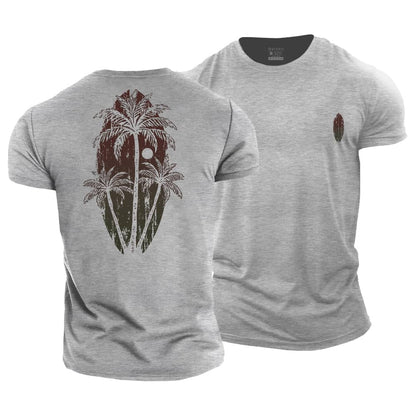 Surfboard Palm Cotton T-Shirt
